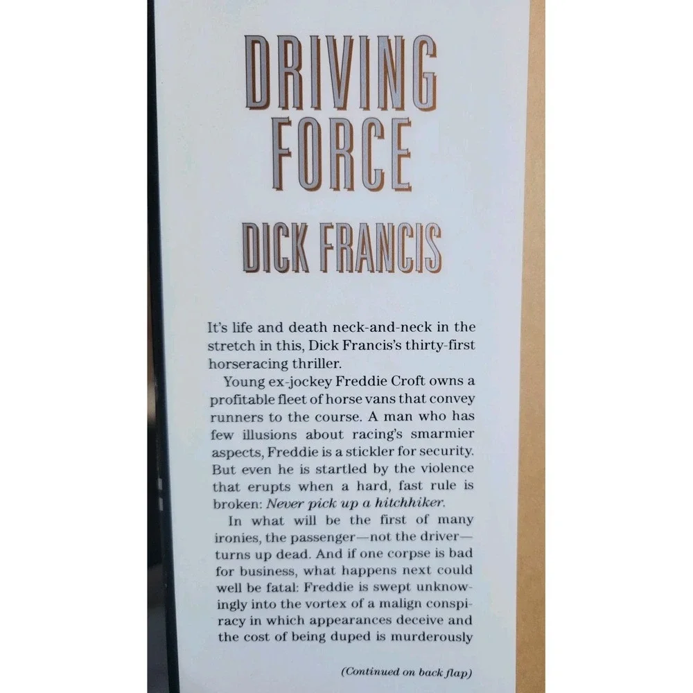 Driving‎ Force by Dick Francis (1992, Hardcover)